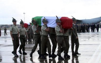 Afghanistan, rientrate le salme dei militari uccisi