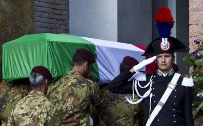 L'ultimo saluto ad Alessandro Romani, caduto in Afghanistan