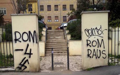 Scritte razziste contro i bimbi nomadi morti a Roma