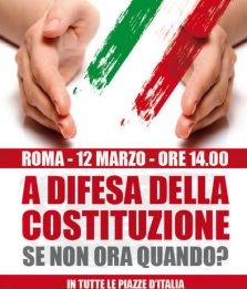 "A difesa della Costituzione", il 12 marzo in piazza