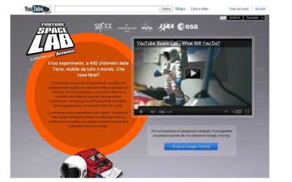 Youtube premia gli esperimenti spaziali degli studenti