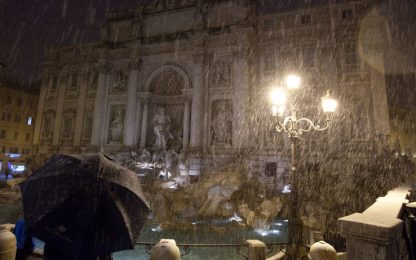 Nevica al Centro-Sud, allerta a Roma
