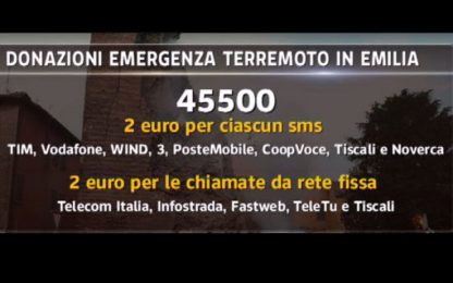 Terremoto in Emilia, un sms di solidarietà al 45500