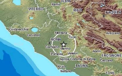 Terremoti, scossa di magnitudo 3.5 ai castelli romani