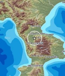 Terremoto, scossa di magnitudo 3 in provincia di Cosenza
