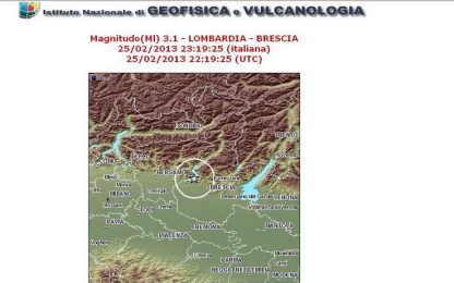 Terremoto, scossa di 3.1 nella Bergamasca: nessun danno