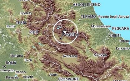 Terremoto, scosse di magnitudo 3.4 e 2.1 in Abruzzo