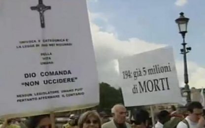 Roma, in 30mila per la marcia contro l'aborto