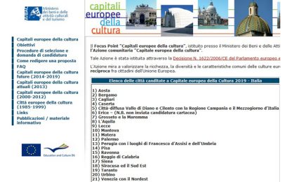 Cultura: Capitale europea 2019, le candidate ufficiali