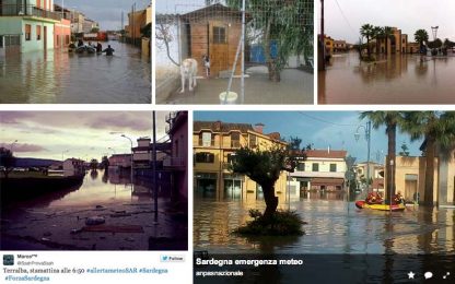 Alluvione in Sardegna, le testimonianze sui social network