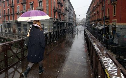 Maltempo: gelo al Nord, temporali al Sud. Neve a Milano