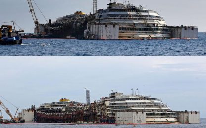 Costa Concordia, il rigalleggiamento in timelapse. VIDEO