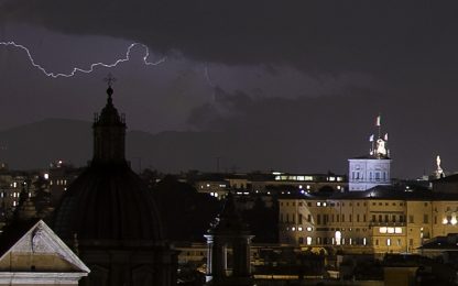 Nubifragio a Roma, codice rosso fino a mezzanotte