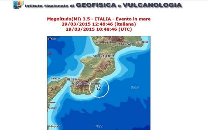 Terremoto di magnitudo 3.5 al largo di Reggio Calabria
