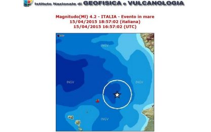 Terremoto di magnitudo 4.2 al largo delle coste calabresi