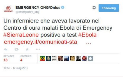 Ebola, contagiato infermiere italiano di Emergency
