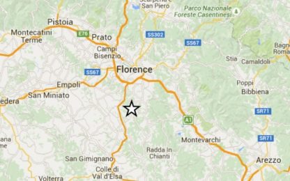 Scossa di terremoto a sud di Firenze: magnitudo 3.7
