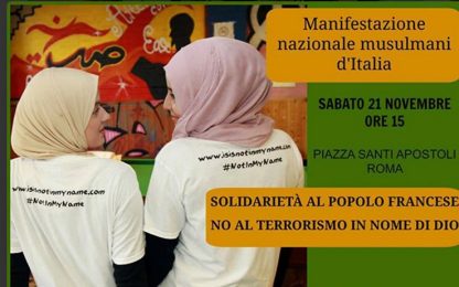 #NotInMyName, musulmani italiani in piazza contro il terrorismo
