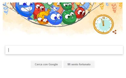 "Felice anno nuovo", il doodle di Google che aspetta la mezzanotte
