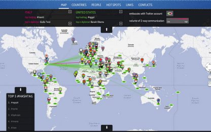 Diplomazia online, arriva la mappa dei tweet