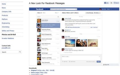 Facebook, nuovo look per i messaggi