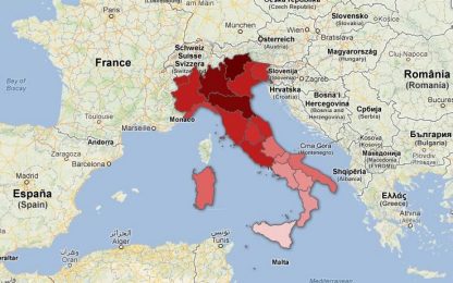 Oltre un quarto degli italiani a rischio povertà. MAPPA