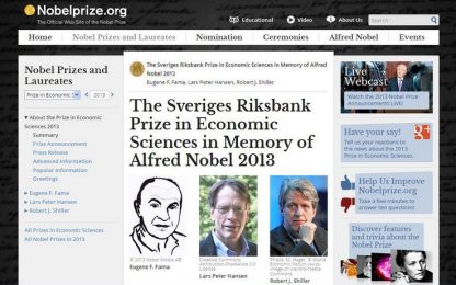 Nobel per l'Economia agli americani Fama, Hansen e Shiller