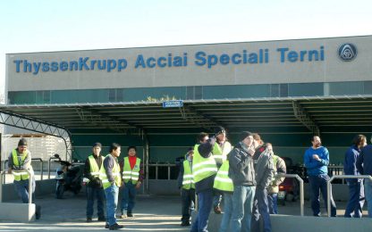 Thyssenkrupp, trovata intesa: stop alla mobilità a Terni