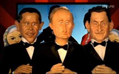 Obama, Putin e Sarkò cantano: "Che sarà del vostro premier"