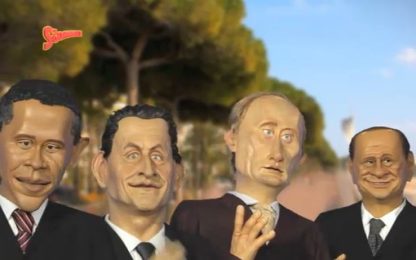Gli Sgommati, i leader del mondo prendono di mira Berlusconi