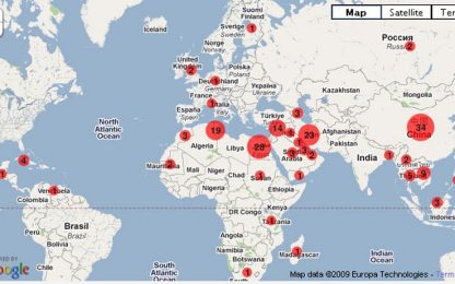 Blogger sotto minaccia, una mappa in tempo reale