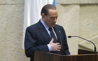 Berlusconi alla Knesset: giusta reazione a Gaza
