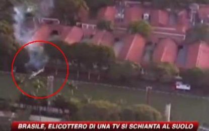 Brasile, elicottero si schianta in diretta. IL VIDEO
