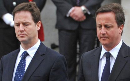 Gb, Clegg deluso da Cameron: "A Bruxelles cattiva decisione"