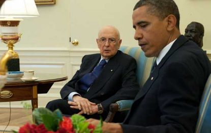Napolitano incontra Obama: "Usa vogliono Europa unita"