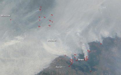 Russia, emergenza per gli incendi: raddoppiata la mortalità
