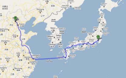 Google Maps, Tokyo-Pechino? Si fa in moto d’acqua