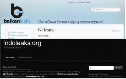 Da Balkanleaks a Indoleaks: Wikileaks e i suoi fratelli