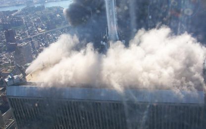 11 settembre inedito: così un elicottero riprese il crollo