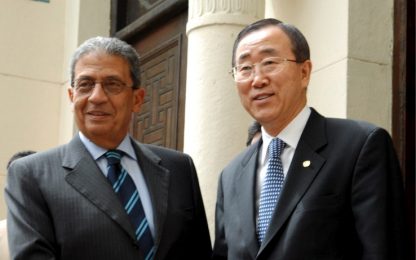 Ban ki-Moon contestato da militanti pro-Gheddafi