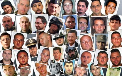 Coni: minuto di silenzio per i morti italiani in Afghanistan