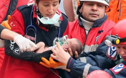 Terremoto in Turchia, salvata una neonata