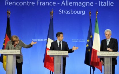 Monti convince Sarkozy e Merkel. Ma è scontro sugli eurobond