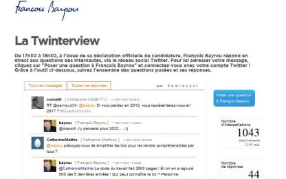 Bayrou, il candidato all'Eliseo sotto il segno del web