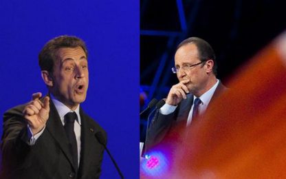 Sarkò e Hollande, i candidati visti attraverso l’obiettivo