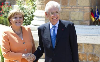 Monti rivede Merkel: vertice a Roma per superare la crisi