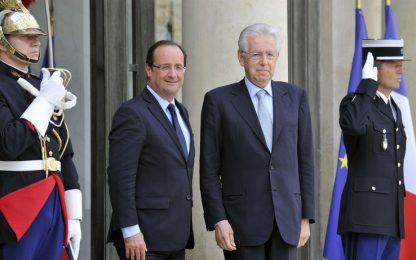 Monti e Hollande: "Tutto l'impegno per preservare l'euro"