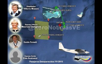 Los Roques, ancora nessuna traccia dell'aereo scomparso
