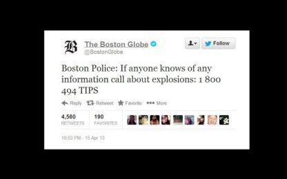 Boston, la gestione dell'emergenza passa anche per il web