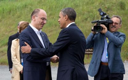 G8, Letta: manterremo impegni con Ue. Lavoro, Obama alleato